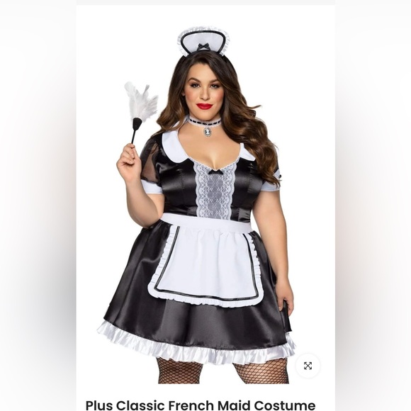 Leg Avenue Classic Black and White Dress - Picture 1 of 1